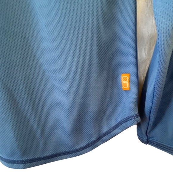 LUCY 1/4 Zip Front Long Sleeve Blue Shirt Size M - Picture 4 of 5